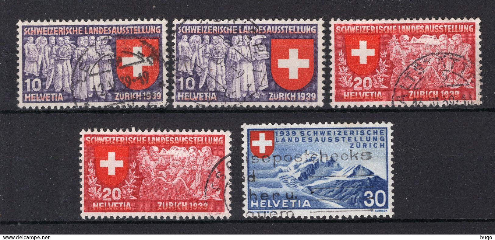 ZWITSERLAND Yt. 326/328° Gestempeld 1939 - Used Stamps