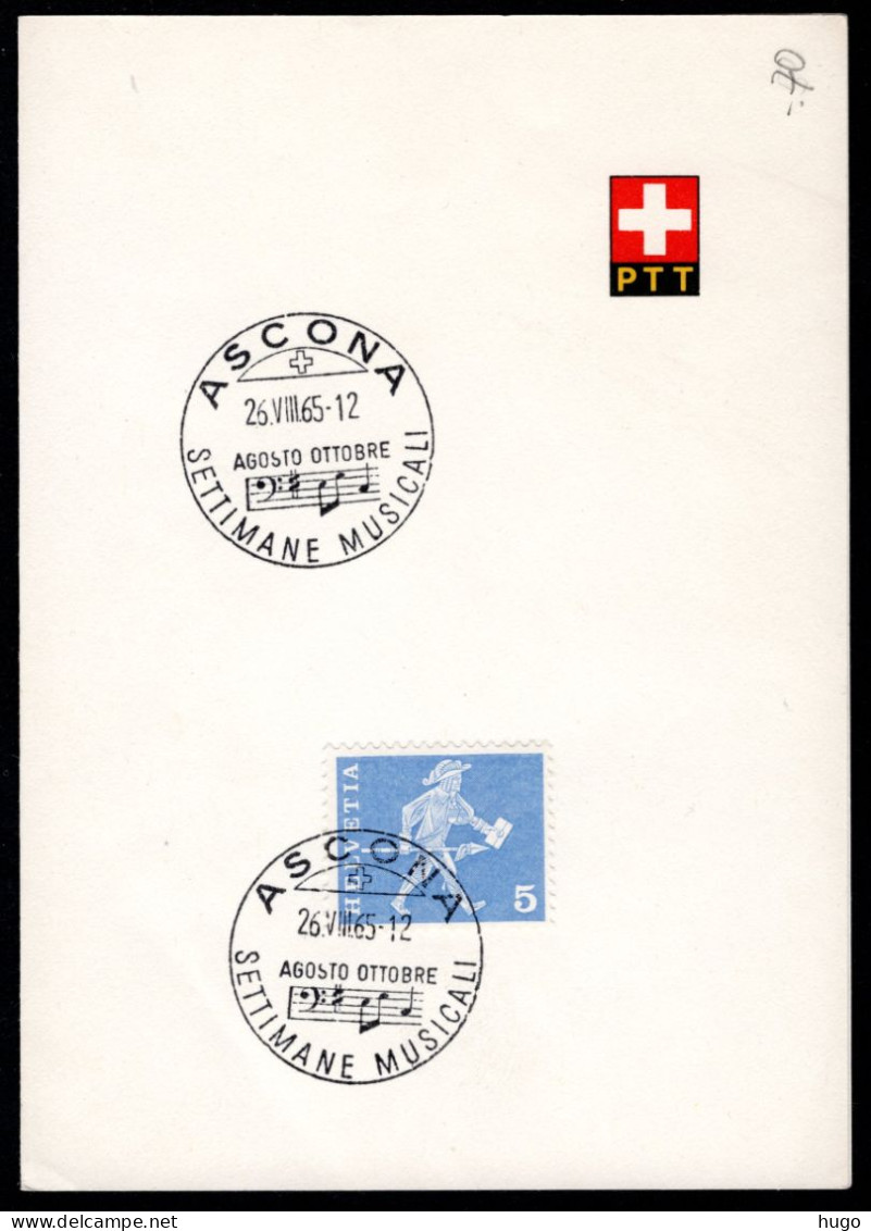 ZWITSERLAND Ascona Settimane Musical 1965 - Covers & Documents