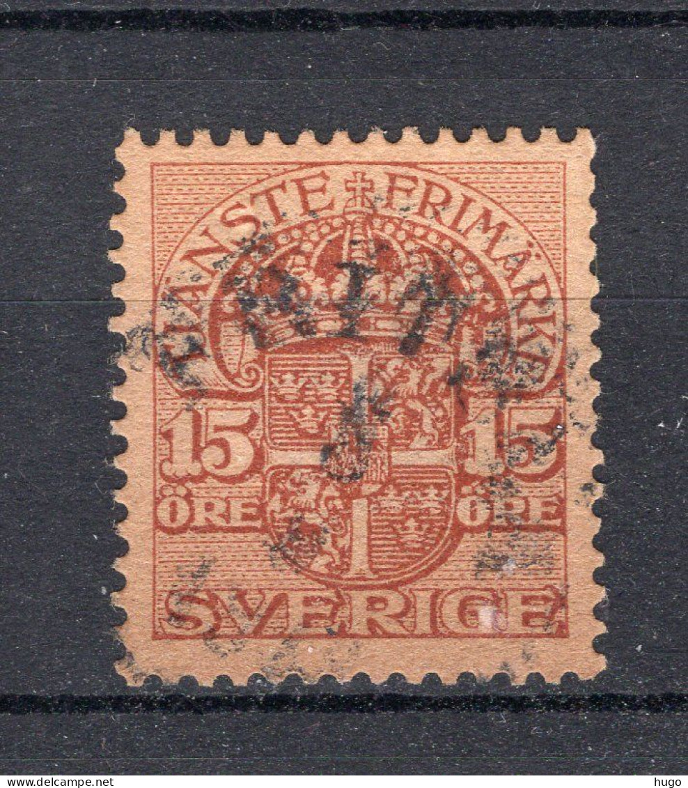 ZWEDEN Yvert S25° Gestempeld Dienstzegels 1910-1919 - Officials