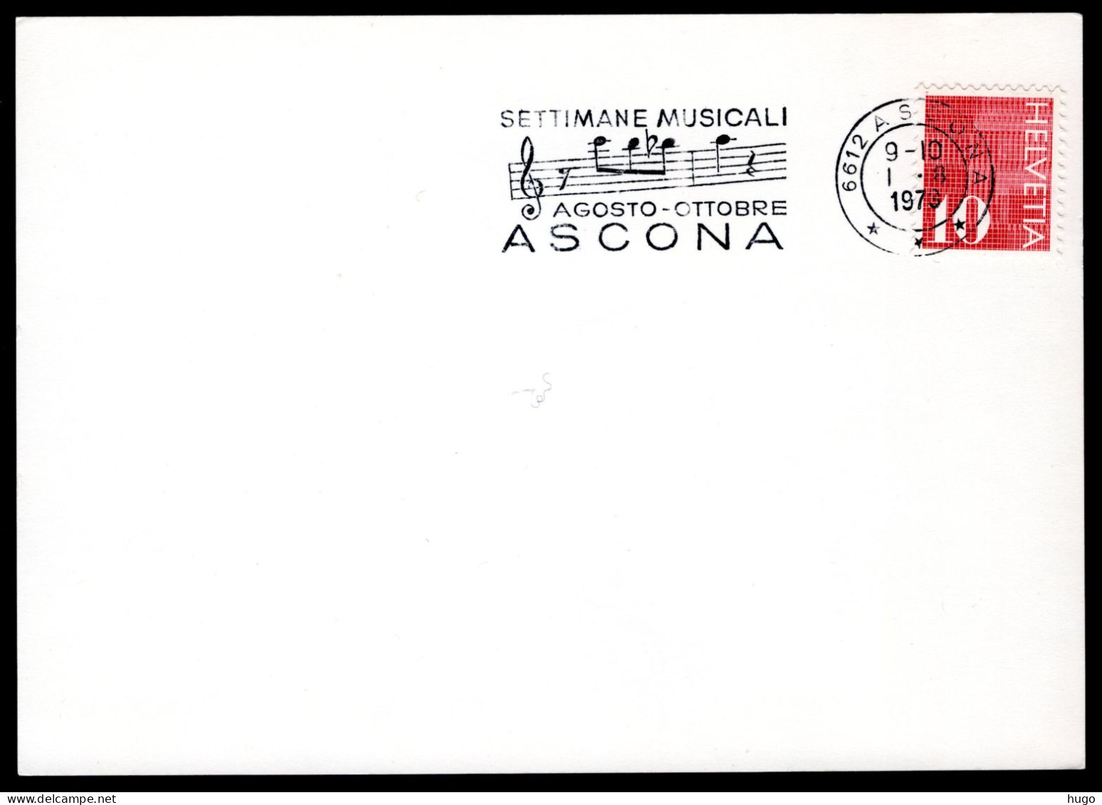 ZWITSERLAND Ascona Settimane Musical -1 - Briefe U. Dokumente