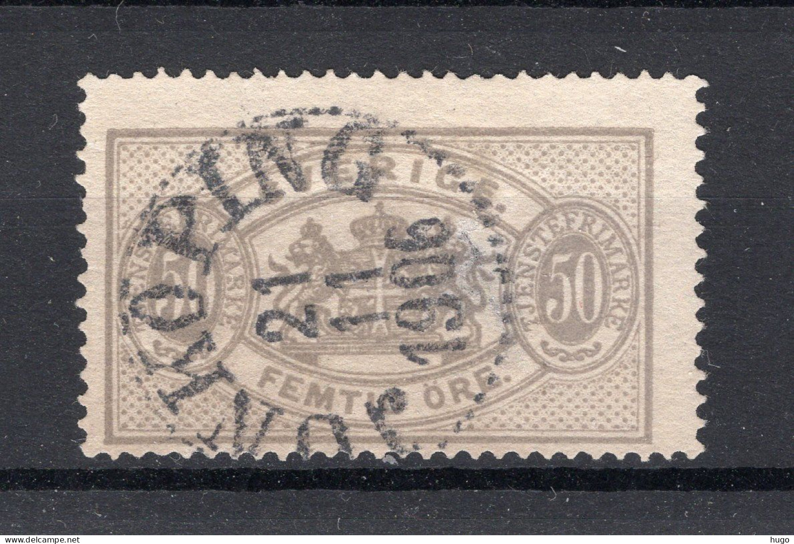 ZWEDEN Yvert S18° Gestempeld Dienstzegels 1891 - Officials