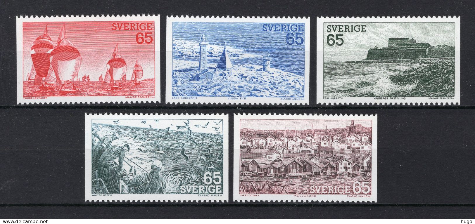 ZWEDEN Yvert 833/837 MNH 1974 - Unused Stamps