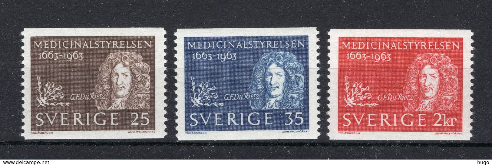 ZWEDEN Yvert 507/509 MNH 1963 - Nuevos