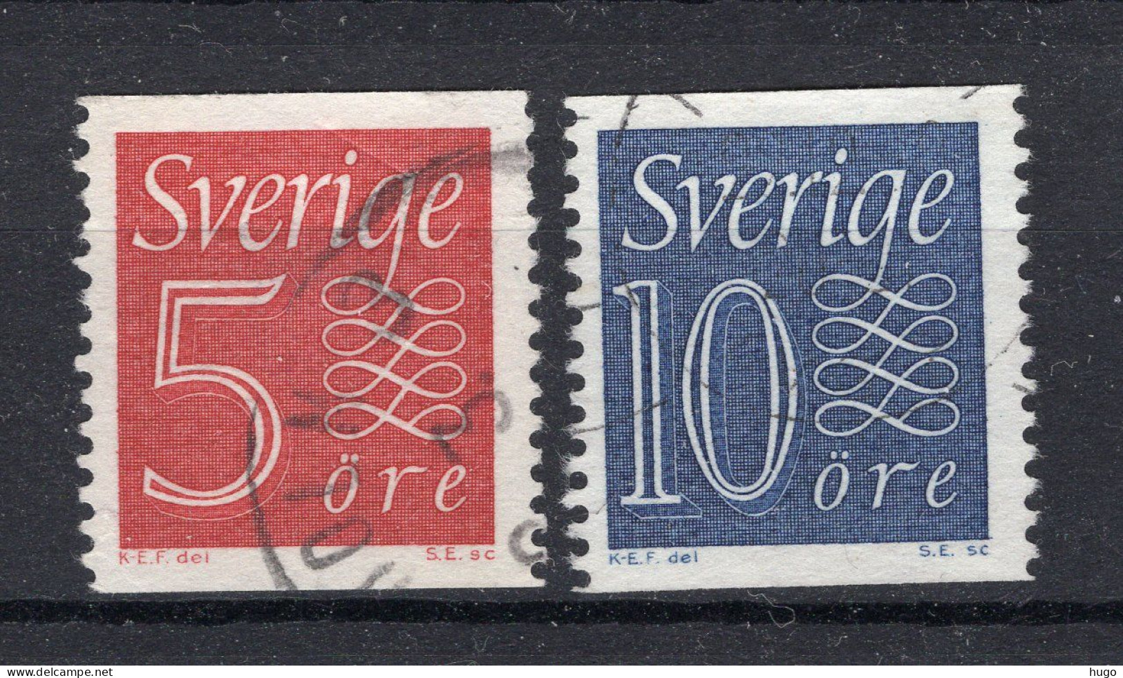 ZWEDEN Yvert 416/417° Gestempeld 1957 -2 - Oblitérés