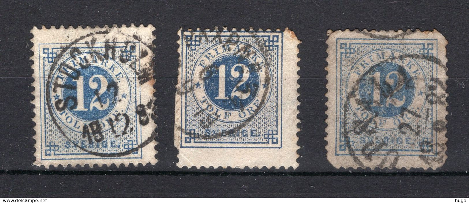 ZWEDEN Yvert 20B° Gestempeld 1872-1885 - Oblitérés