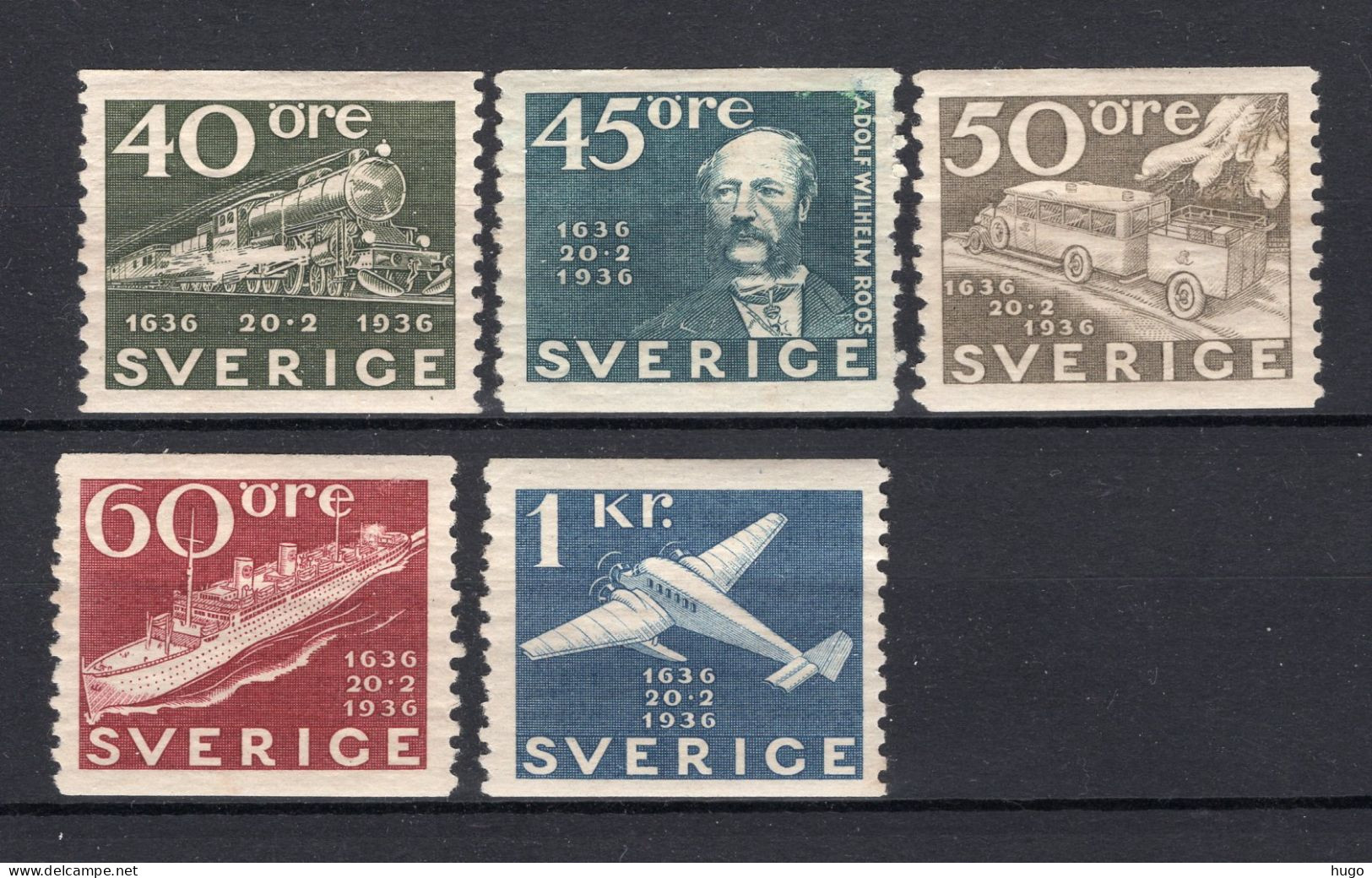 ZWEDEN Yvert 243/246 MH 1936 - Neufs