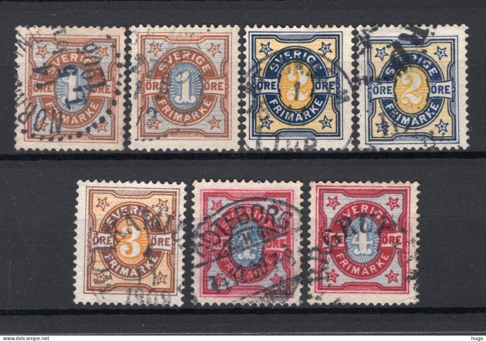 ZWEDEN Yt. 51/54° Gestempeld 1892 - Used Stamps