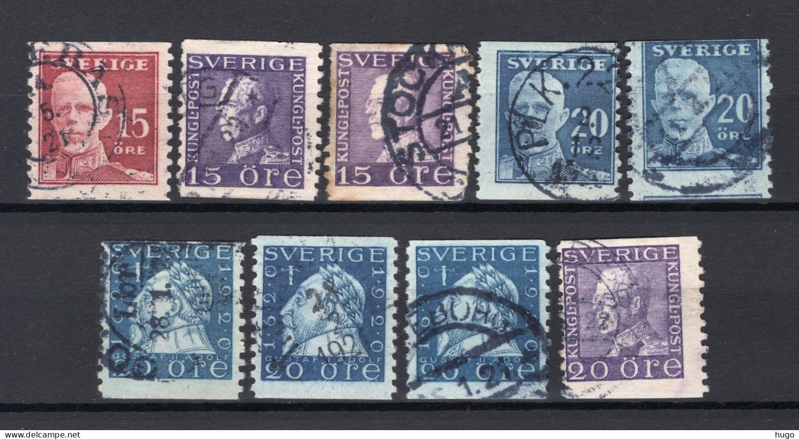 ZWEDEN Yt. 127/131° Gestempeld 1920-1924 - Used Stamps