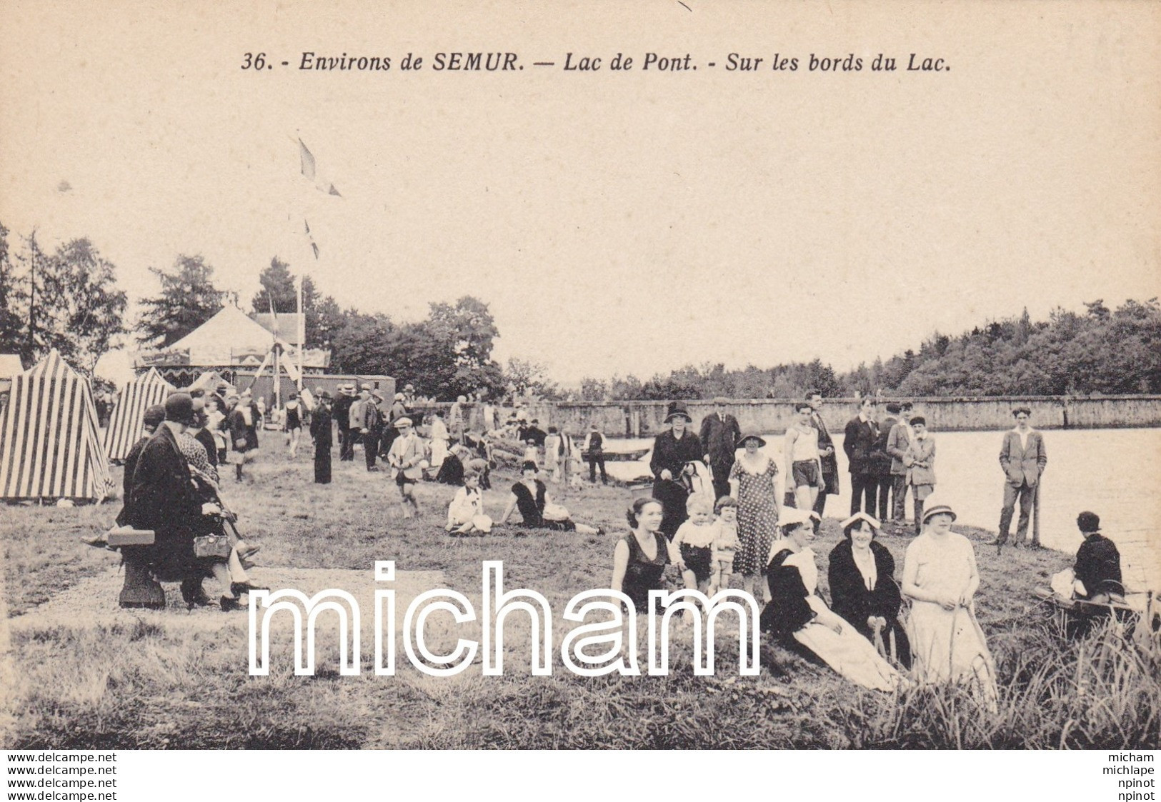 CPA 21 Semur -  Environs De Semur - Lac De Pont - Sur Les Bords Du Lac - Semur