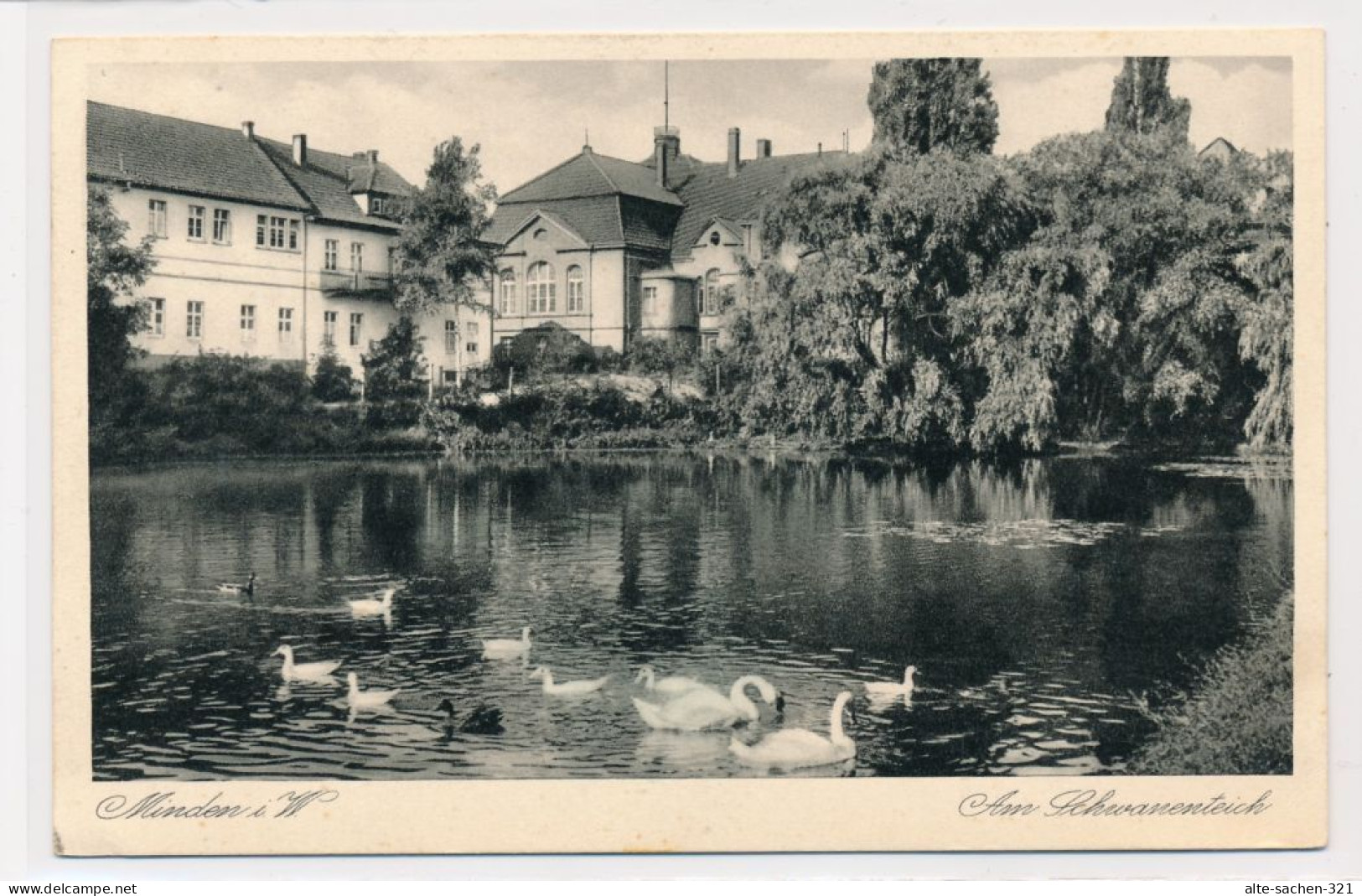 AK Um 1940 Schwanenteich Ressource Minden - Minden