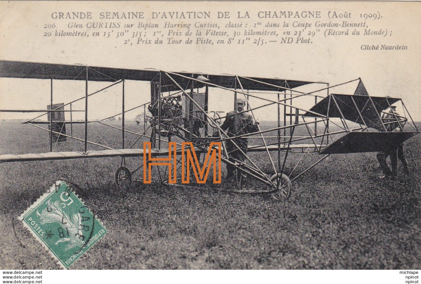 Theme  AVIATEURS  Grande  Semaine D'aviation  De La  Champagne  -  GLEN CURTISS - Piloten