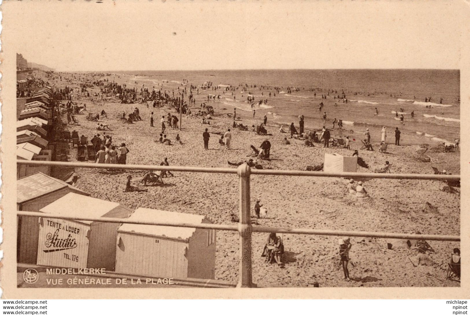 C P A - BELGIQUE  - MIDDELKERKE  - FLANDRE OCCIDENTALE   -  Vue Générale De La Plage - Middelkerke