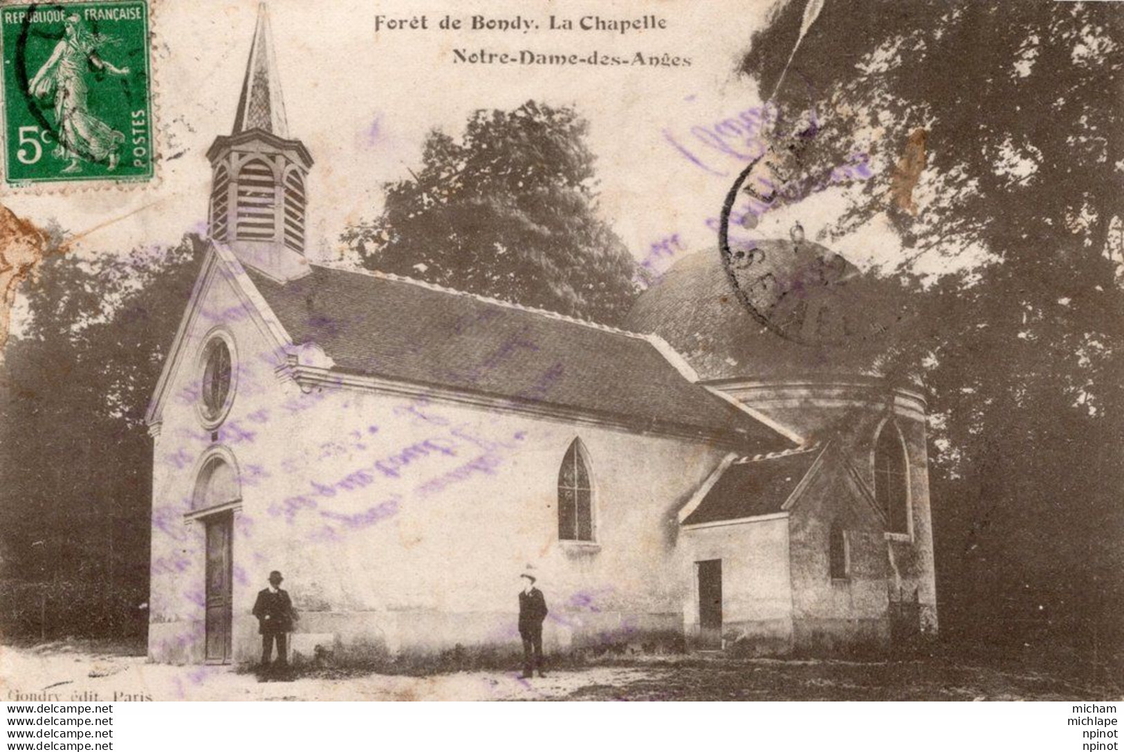 C P A - 93 -  CLICHY SOUS BOIS - Foret De Bondy   La Chapelle De Notre Dame Des Anges - - Clichy Sous Bois
