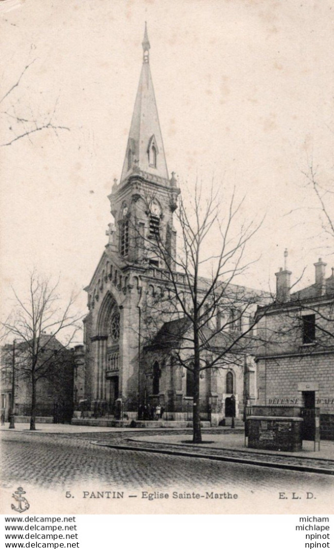 C P A - 93 - PANTIN Eglise Sainte Marthe - Pantin