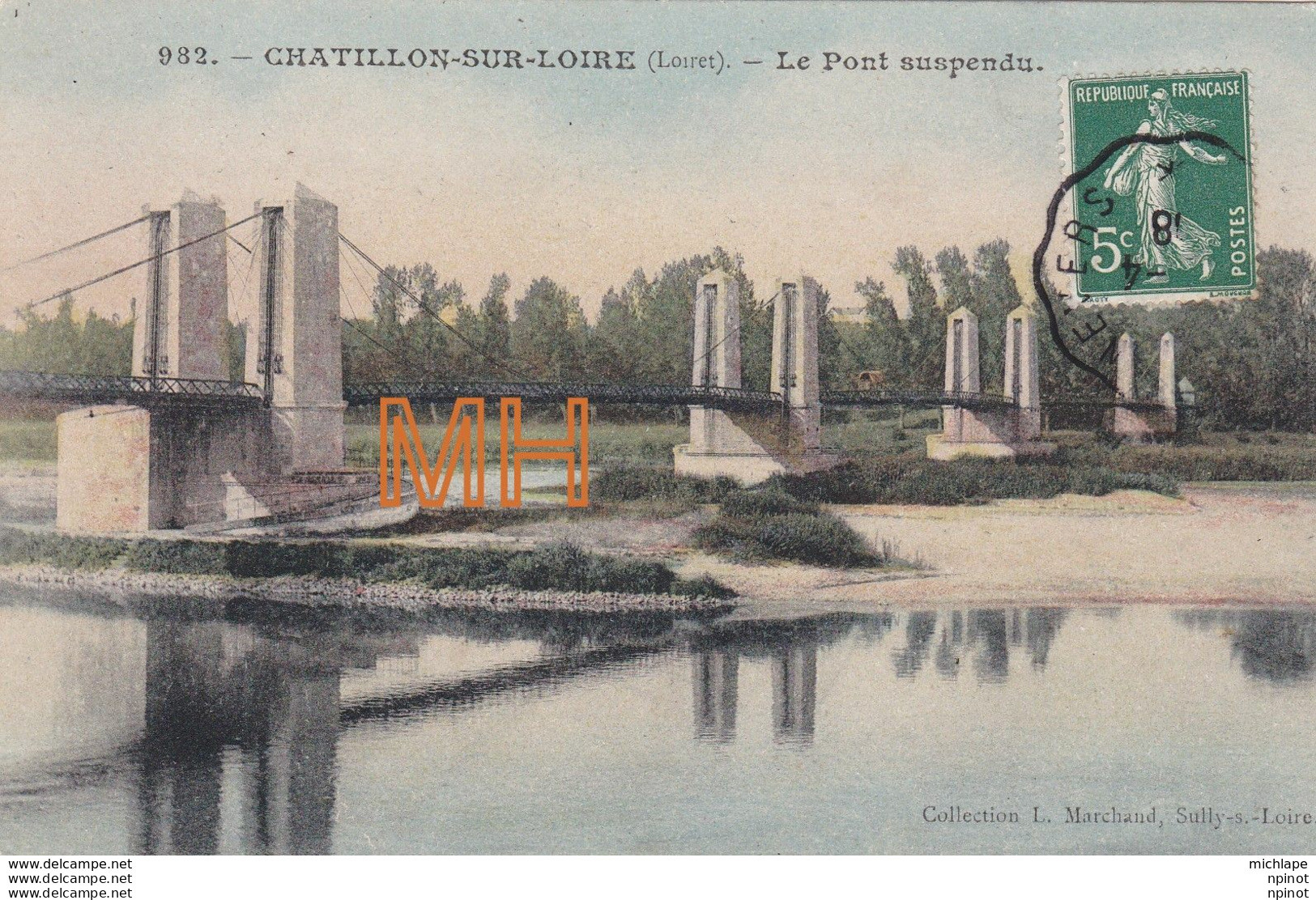 CPA 45 CHATILLON  SUR LOIRE  Le Pont Suspendu - Chatillon Sur Loire