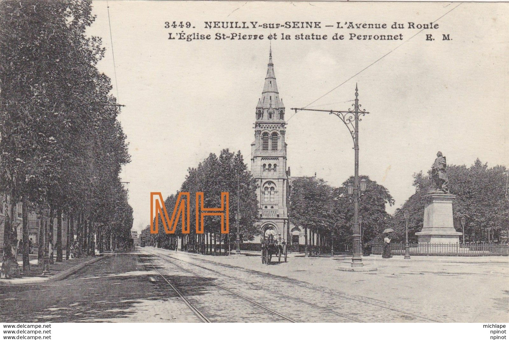 CPA 92  NEUILLY SUR SEINE  Avenue  Du Roule  église St Pierre - Neuilly Sur Seine