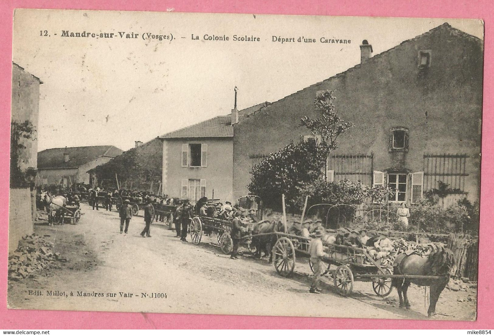 SAS0055   CPA  MANDRES-SUR-VAIR  (Vosges)   La Colonie Scolaire - Départ D'une Caravane ++++++ - Sonstige & Ohne Zuordnung