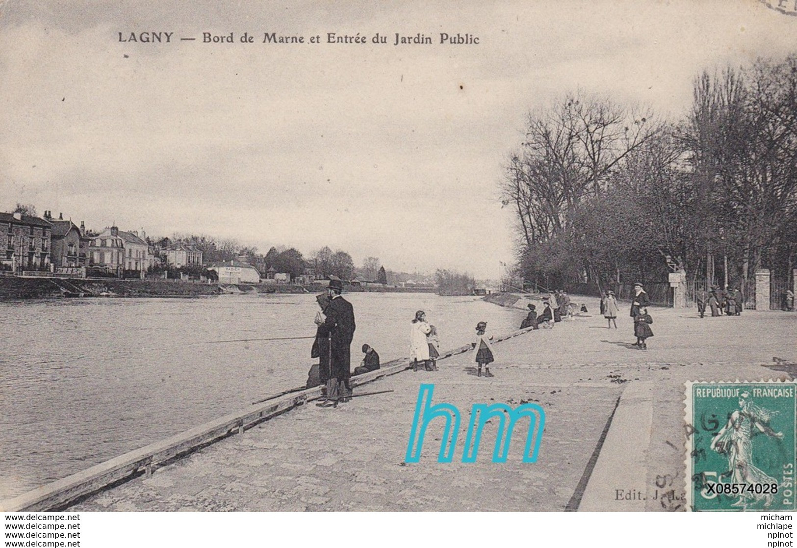 CPA  77  LAGNY  BORDS   DE MARNE ENTREE DU JARDIN PUBLIC  T B  ETAT - Lagny Sur Marne