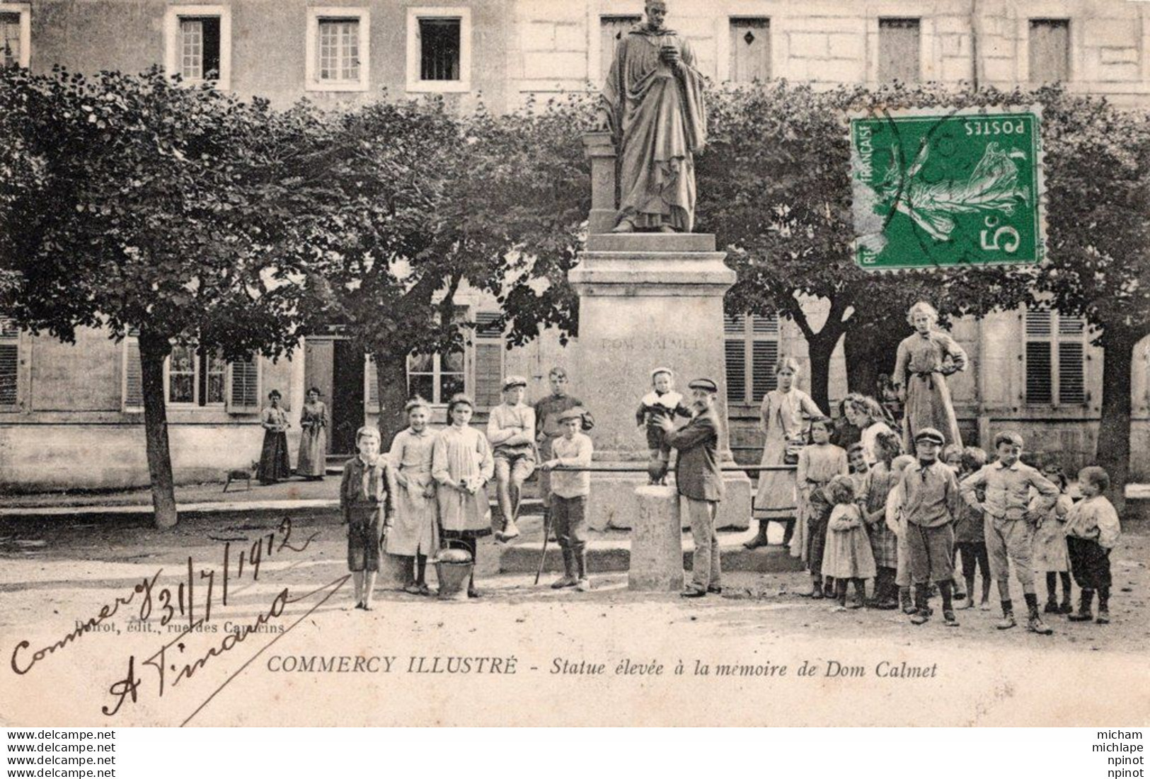 C P A   55 - COMMERCY  - Statue De Dom Calmet - Commercy