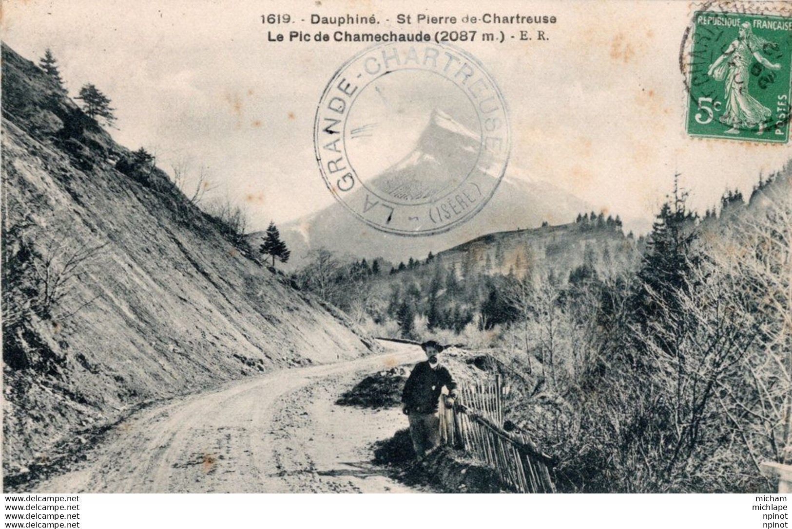 C P A   38  -  SAINT PIERRE DE CHARTREUSE  - Le Pic De La Chamechaude - Other & Unclassified