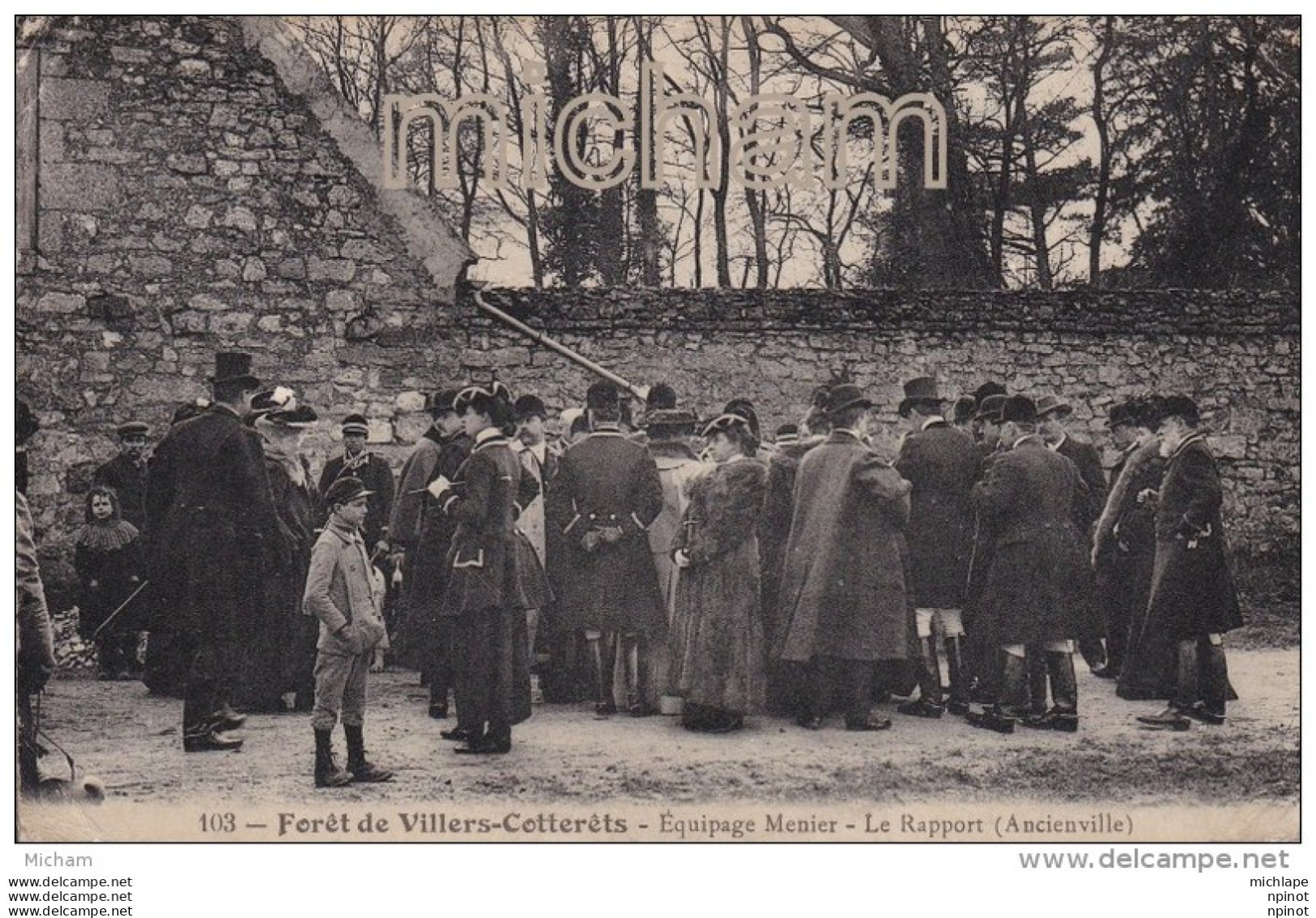 CPA  02 FORET DE VILLERS  COTTERET EQUIPAGE  MENIER LE  RAPPORT  ANCIENVILLE - Villers Cotterets