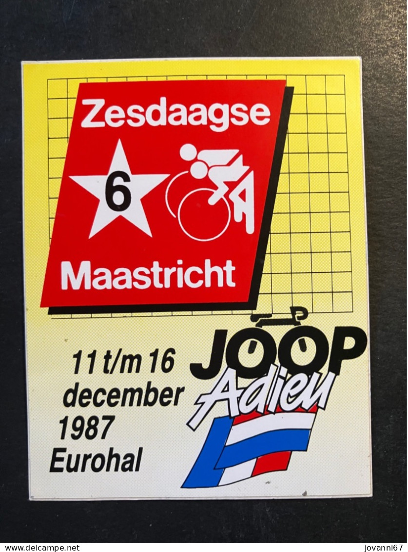 Zesdaagse Maastricht - Adieu Joop Zoetemelk- Sticker - Cyclisme - Ciclismo -wielrennen - Ciclismo