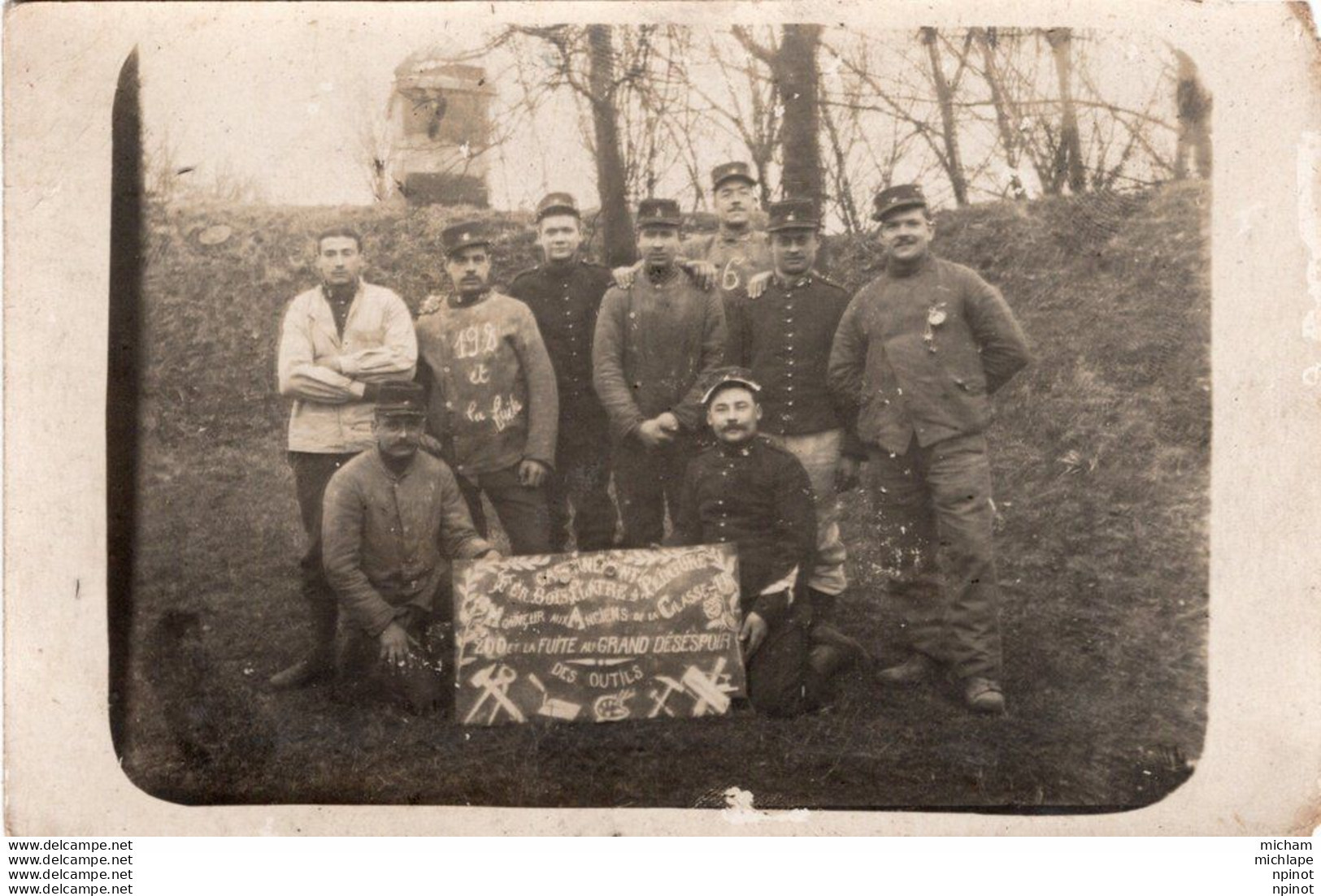 C P A  Theme  14/ 18  - Carte Photo Groupe - War 1914-18