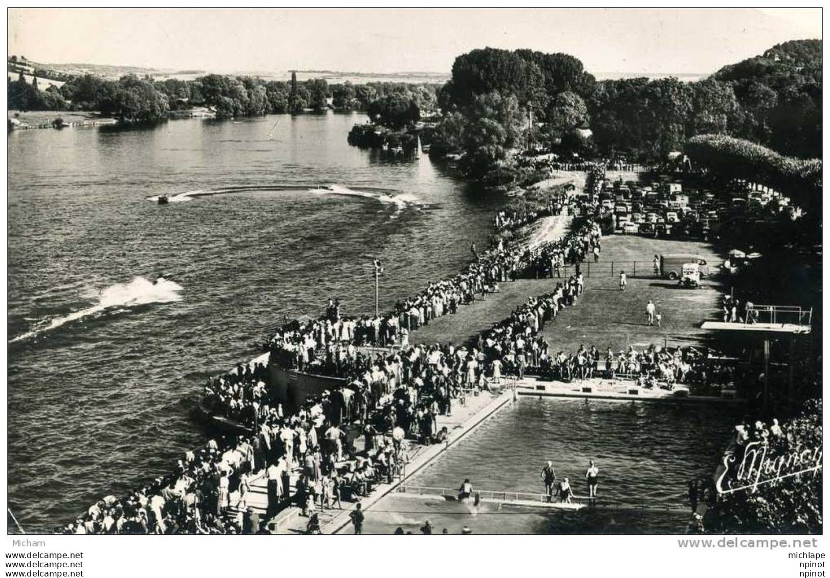 CPSM  27     VERNON  PISCINE  AU BORD DE LA SEINE   PARFAIT ETAT - Vernon