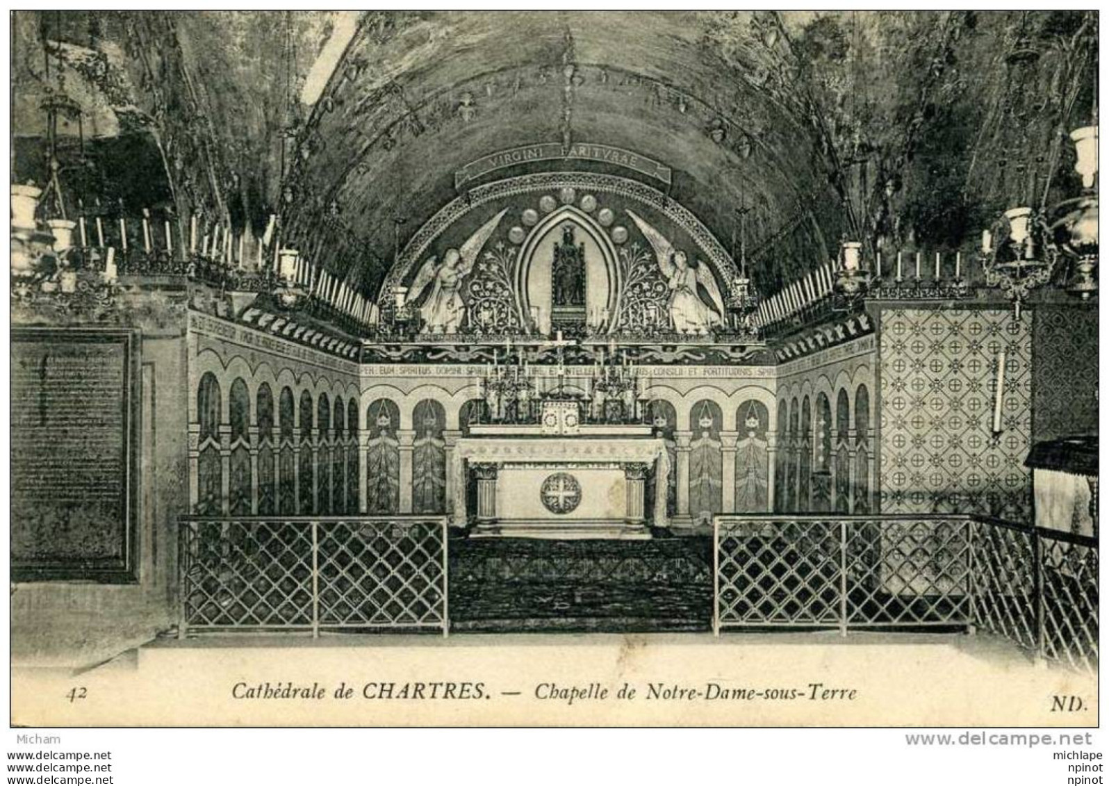 CPA  28  CHARTRES CATHEDRALE  CHAPELLE DE ND  SOUS TERRE   PARFAIT ETAT - Chartres