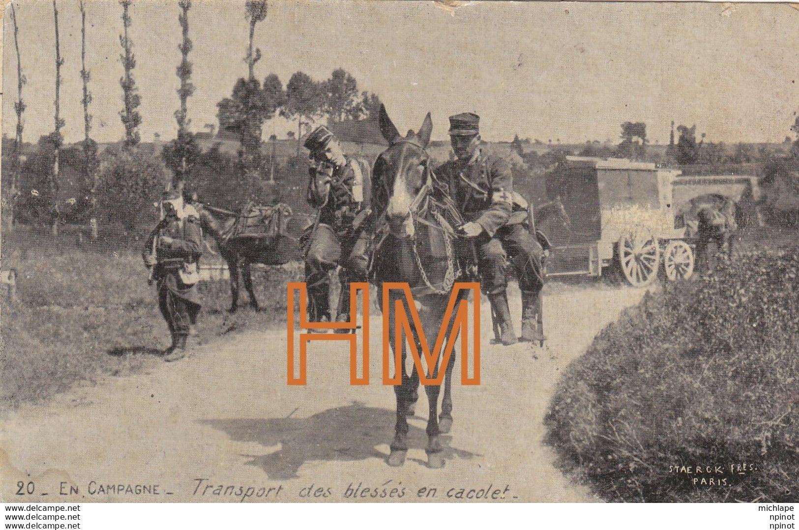 Transport Des Blesses En Cacolet - 1914-18