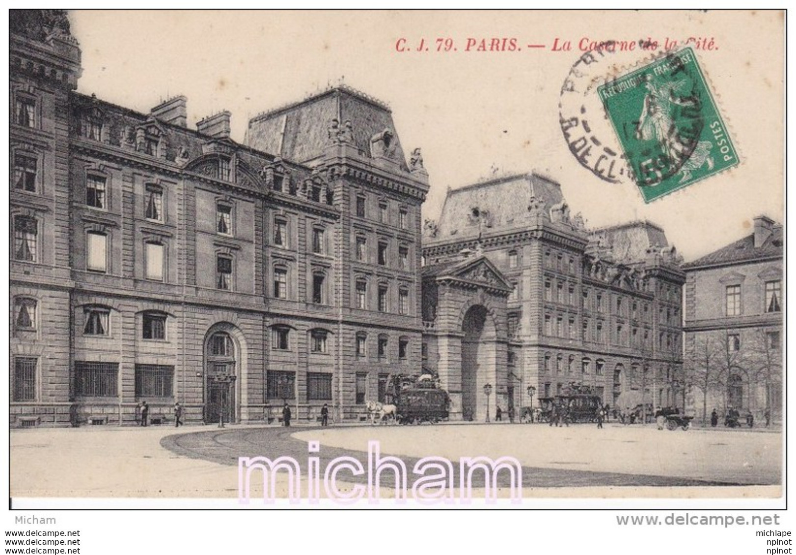 CPA 75 PARIS  4em  CASERNE  DE LA  CITE  TB ETAT - Arrondissement: 04