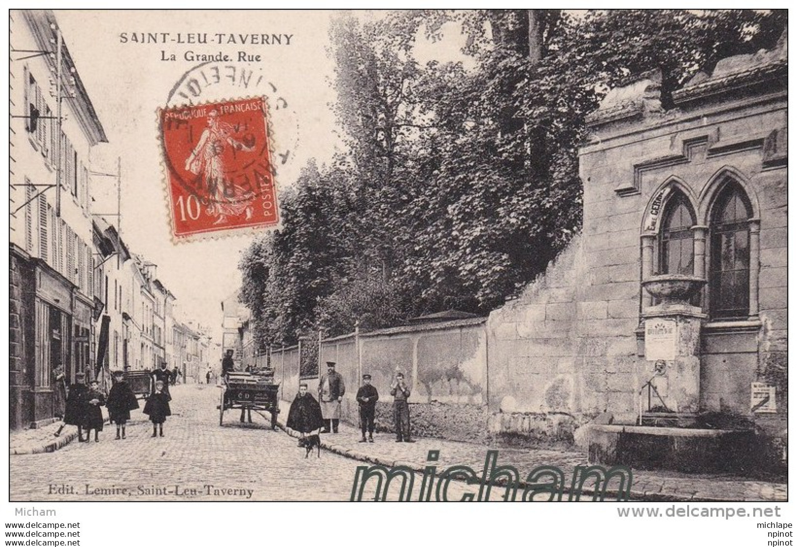 CPA      95  ST LEU  -TAVERNY   GRANDE  RUE TB ETAT - Saint Leu La Foret