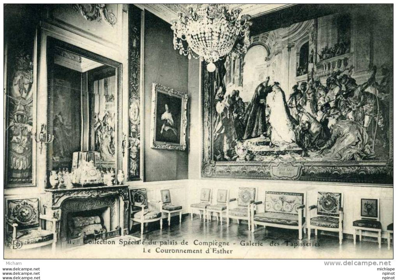 CPA  60  COMPIEGNE  CHATEAU   GALERIE DES  TAPISSERIES  PARFAIT ETAT - Compiegne