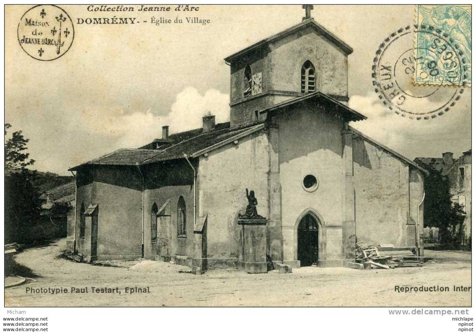 CPA 88 DOMREMY EGLISE DU VILLAGE   PARFAIT ETAT - Domremy La Pucelle