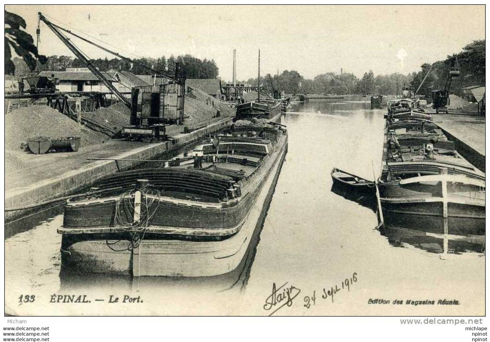 CPA 88 EPINAL  LE PORT  BEAU PLAN DE PENICHES    PARFAIT ETAT - Epinal