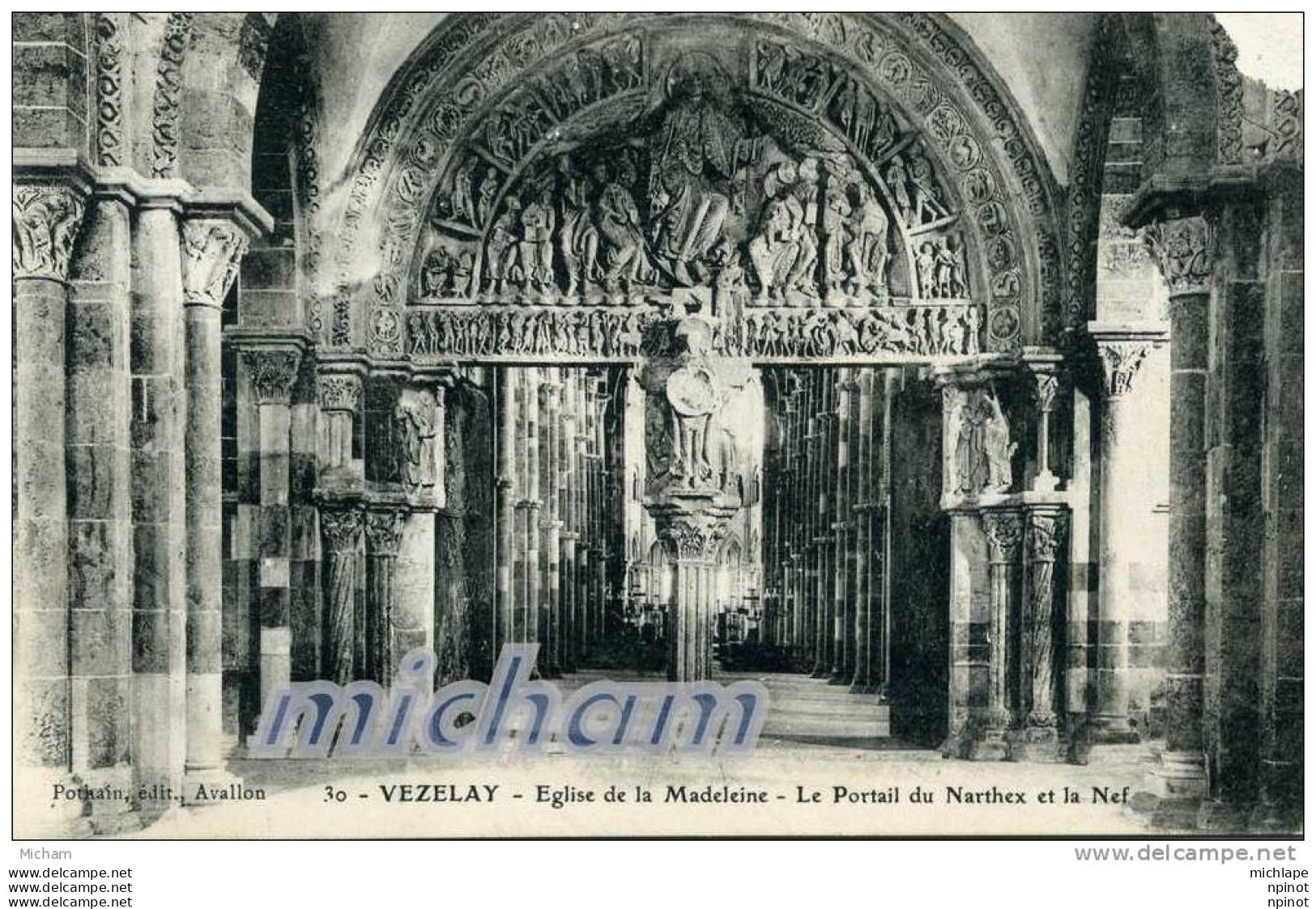 CPA   89   VEZELAY BASILIQUE   PORTAIL DU NARTHEX    PARFAIT ETAT - Vezelay