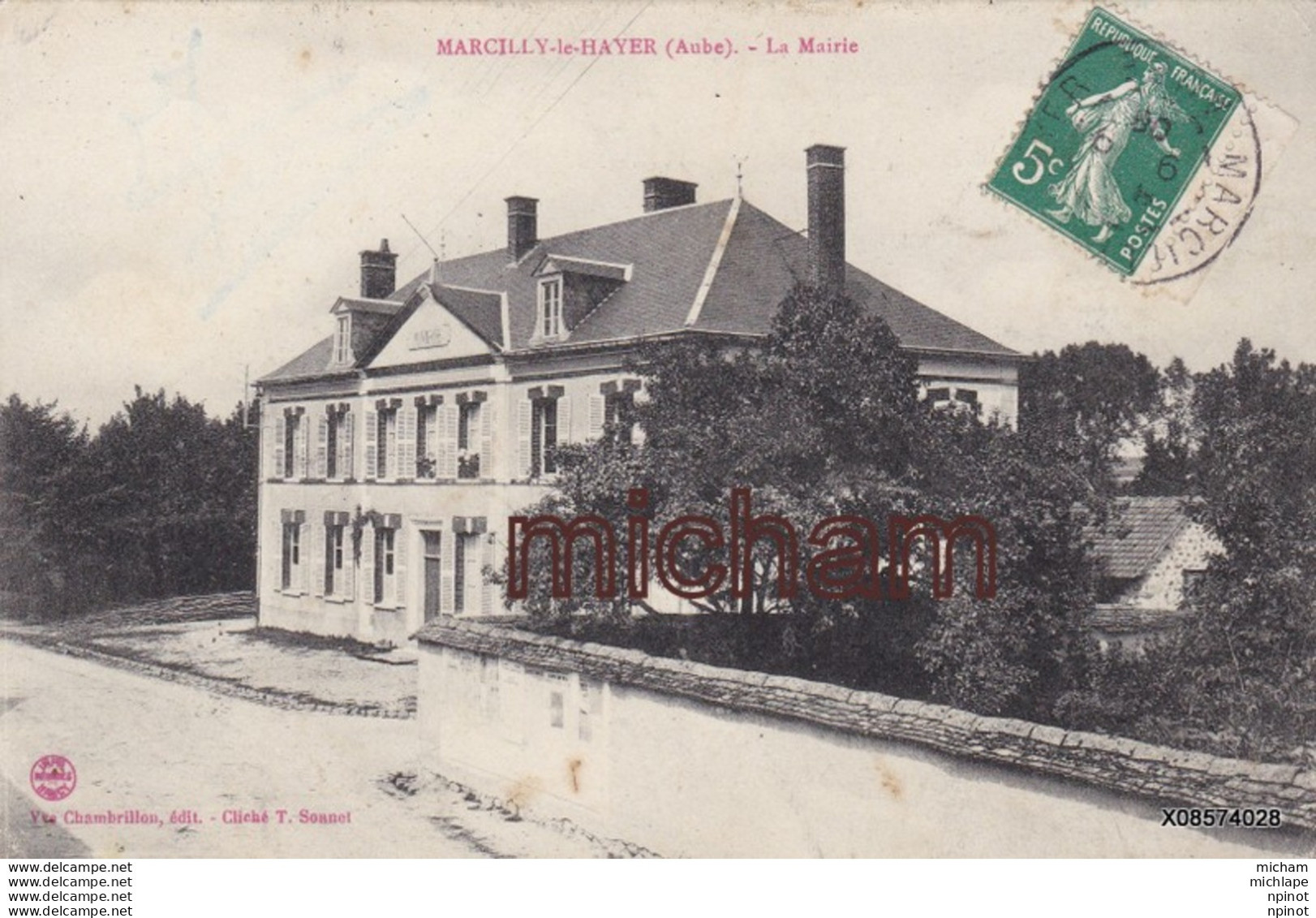 CPA 10 MARCILLY LE HAYER  Mairie - Marcilly