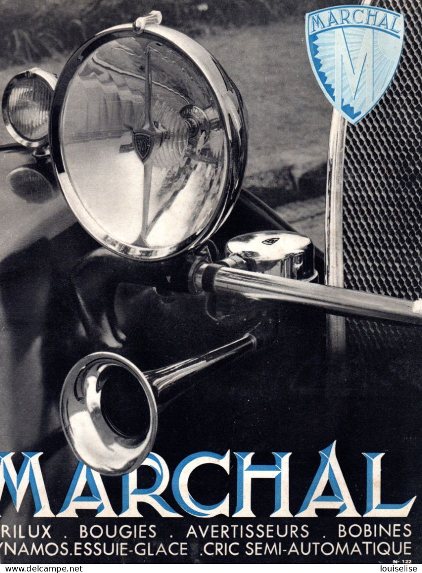 CATALOGUE MARCHAL  PHARES BOUGIES AVERTISSEURS   Et Autres  1933 - Posters