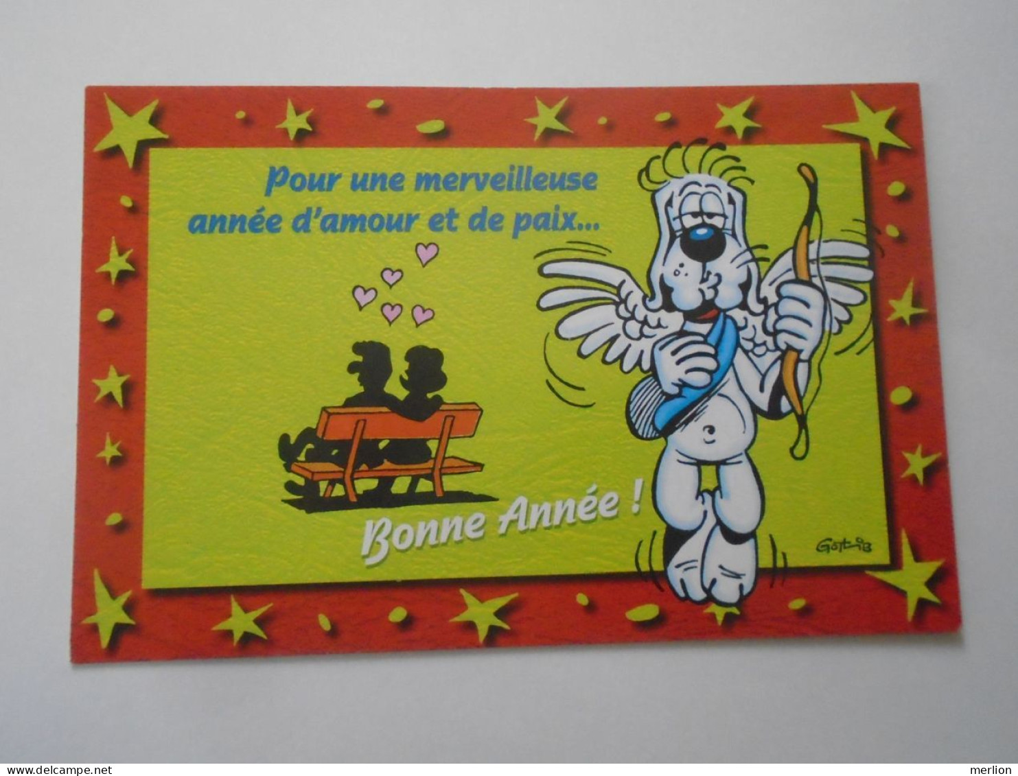 D203274 Small Card-   Illustrateur Gotlib -  Bonne Année - Ed Comic Strips Fluide Glacial Gai-Luron M.533 - Other & Unclassified