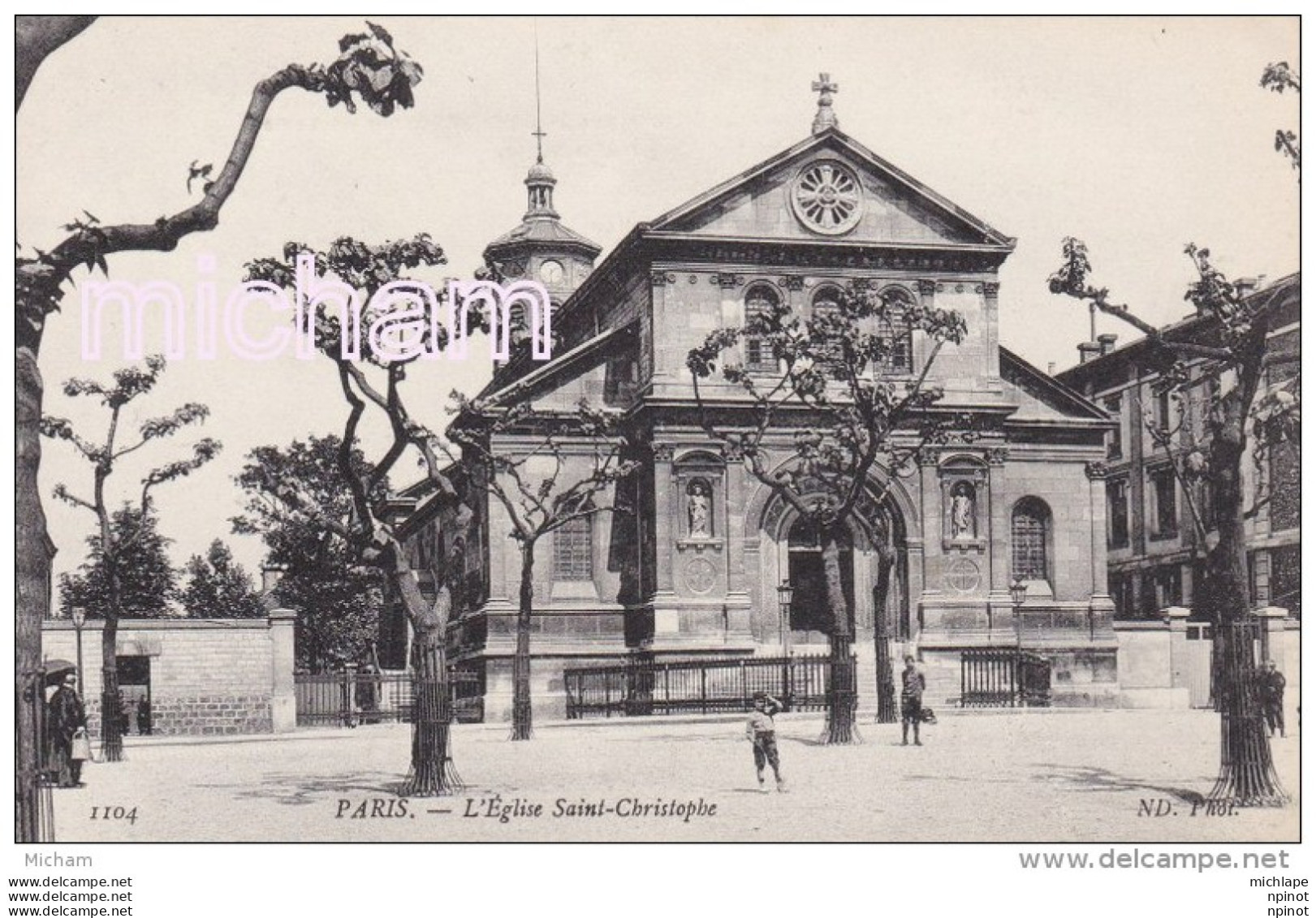 CPA 75 PARIS  15em   EGLISE ST  CHRISTOPHE  TB ETAT - Distrito: 15