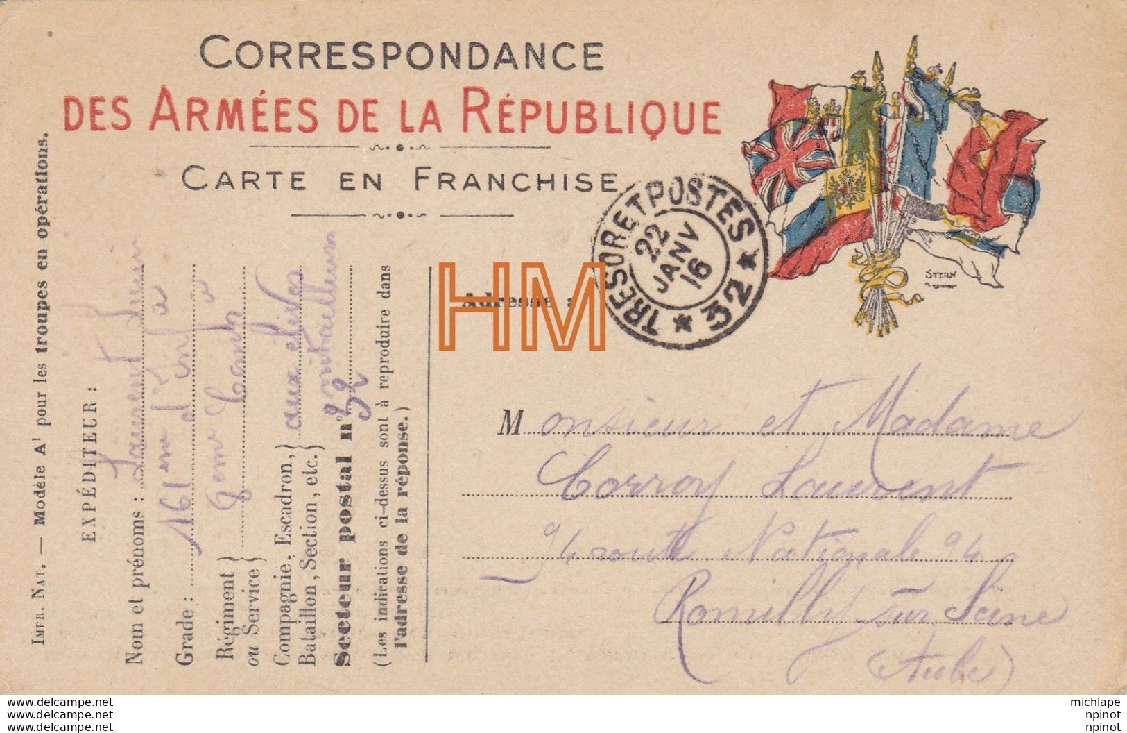 TH  MILITARIA 14/18  -  Correspondance - 1914-18