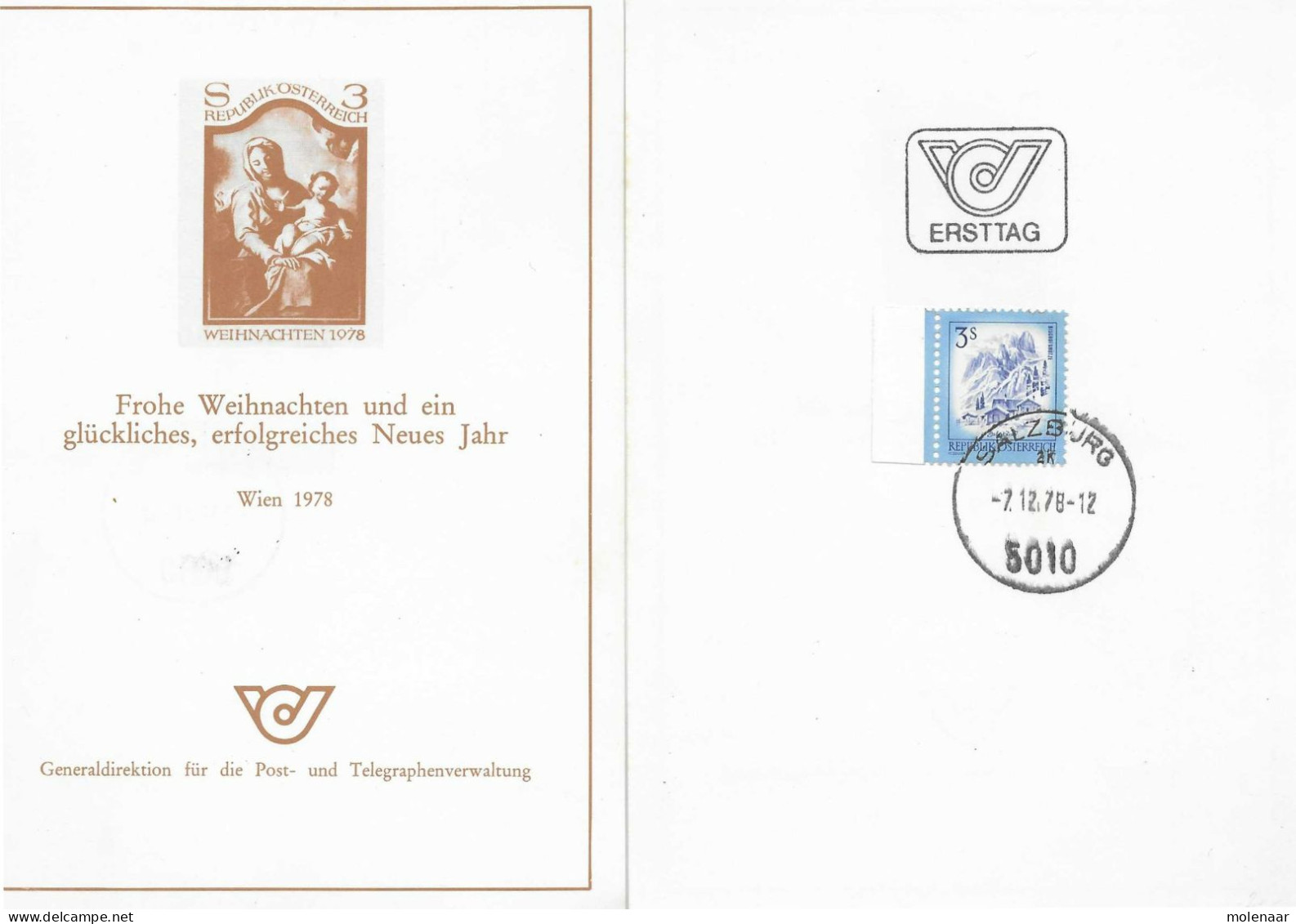 Postzegels > Europa > Oostenrijk >  Republiek > 1971-1900 > Kaart Uit 1978  Met 1 Postzegel (17770) - Briefe U. Dokumente