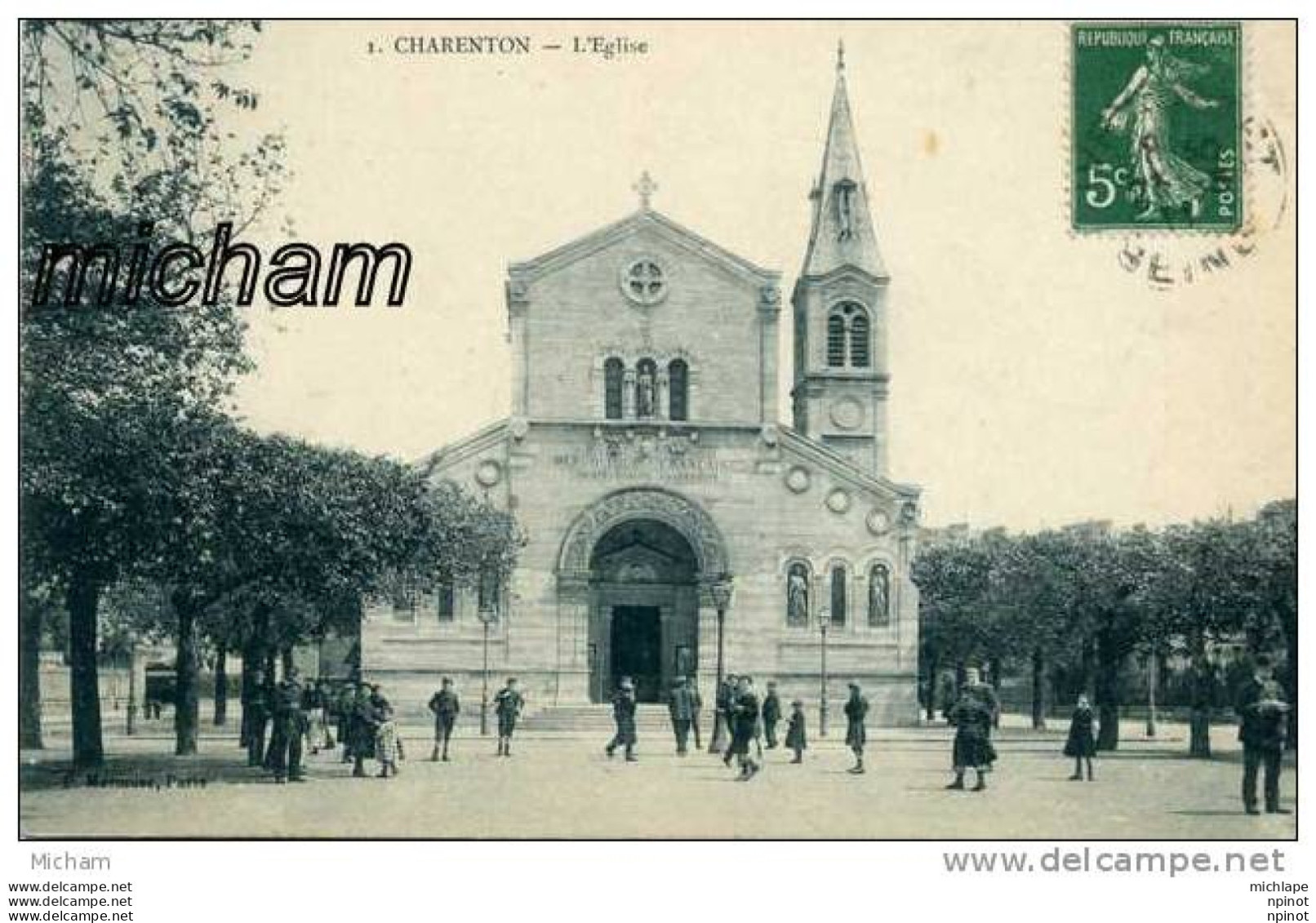 CPA  94   CHARENTON   L'EGLISE   PARFAIT ETAT - Charenton Le Pont