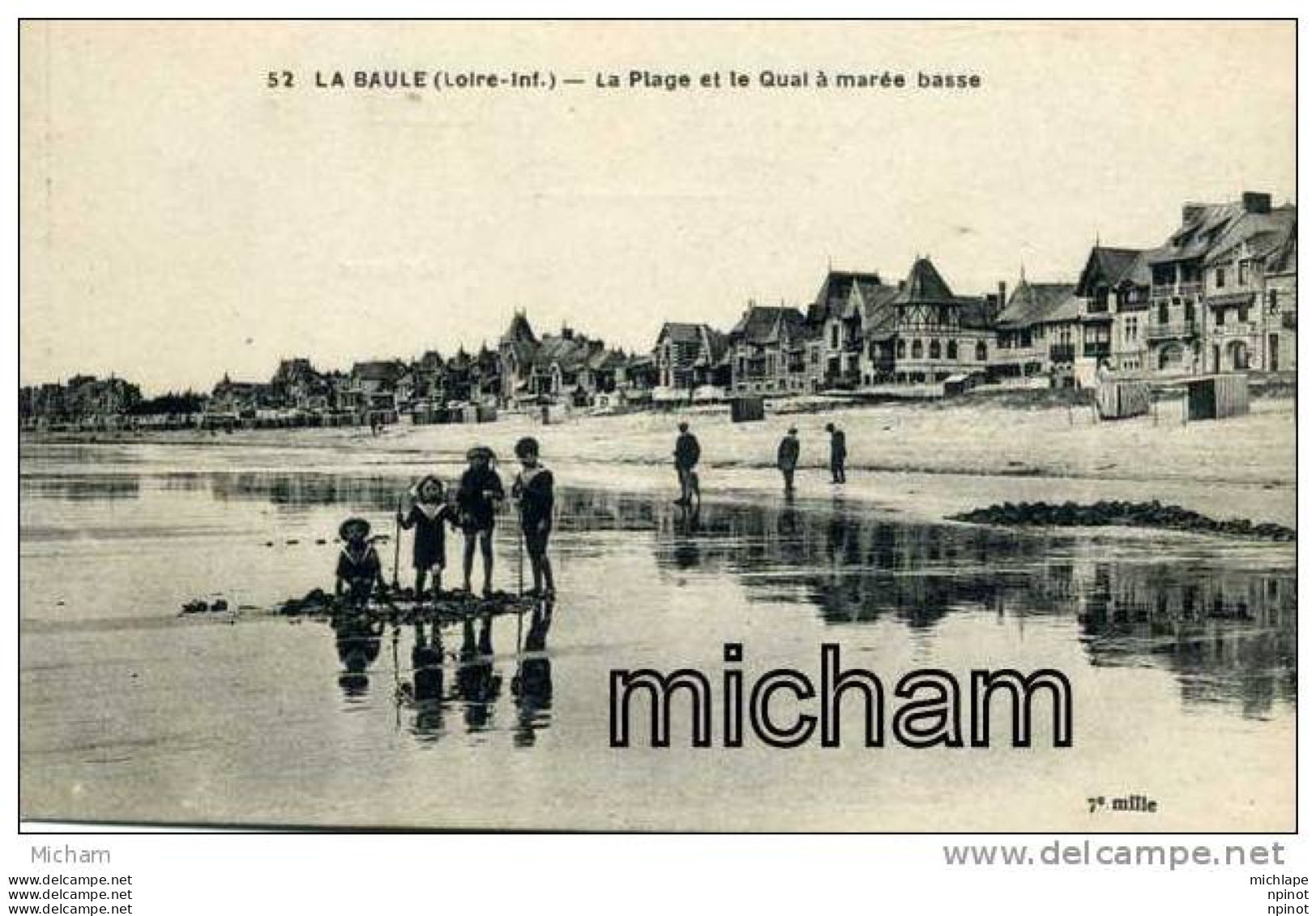 CPSM  44   LA BAULE    LA PLAGE  A MAREE  BASSE PARFAIT  ETAT - La Baule-Escoublac