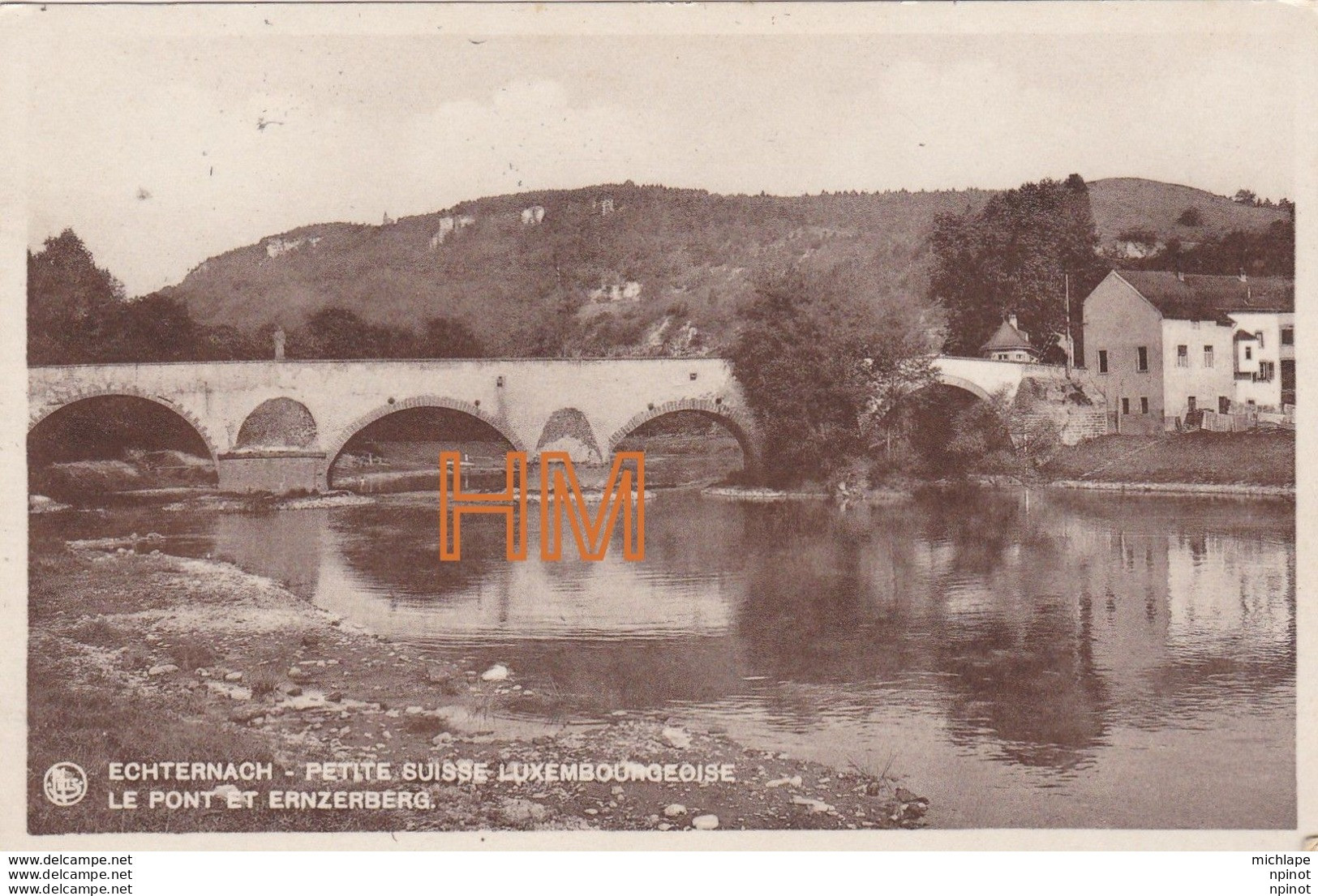 CPA   LUXEMBOURG -  ECHTENACH Le Pont Et Ernzerberg - Echternach