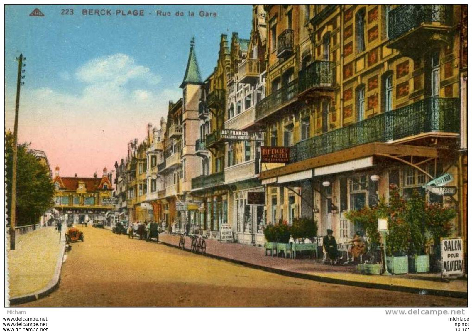 CPA 62 BERCK  RUE DE LA GARE  COULEURS  PARFAIT ETAT - Berck