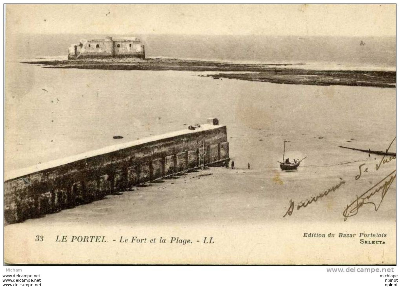 CPA 62  LE PORTEL   LE FORT ET LA PLAGE    PARFAIT ETAT - Le Portel