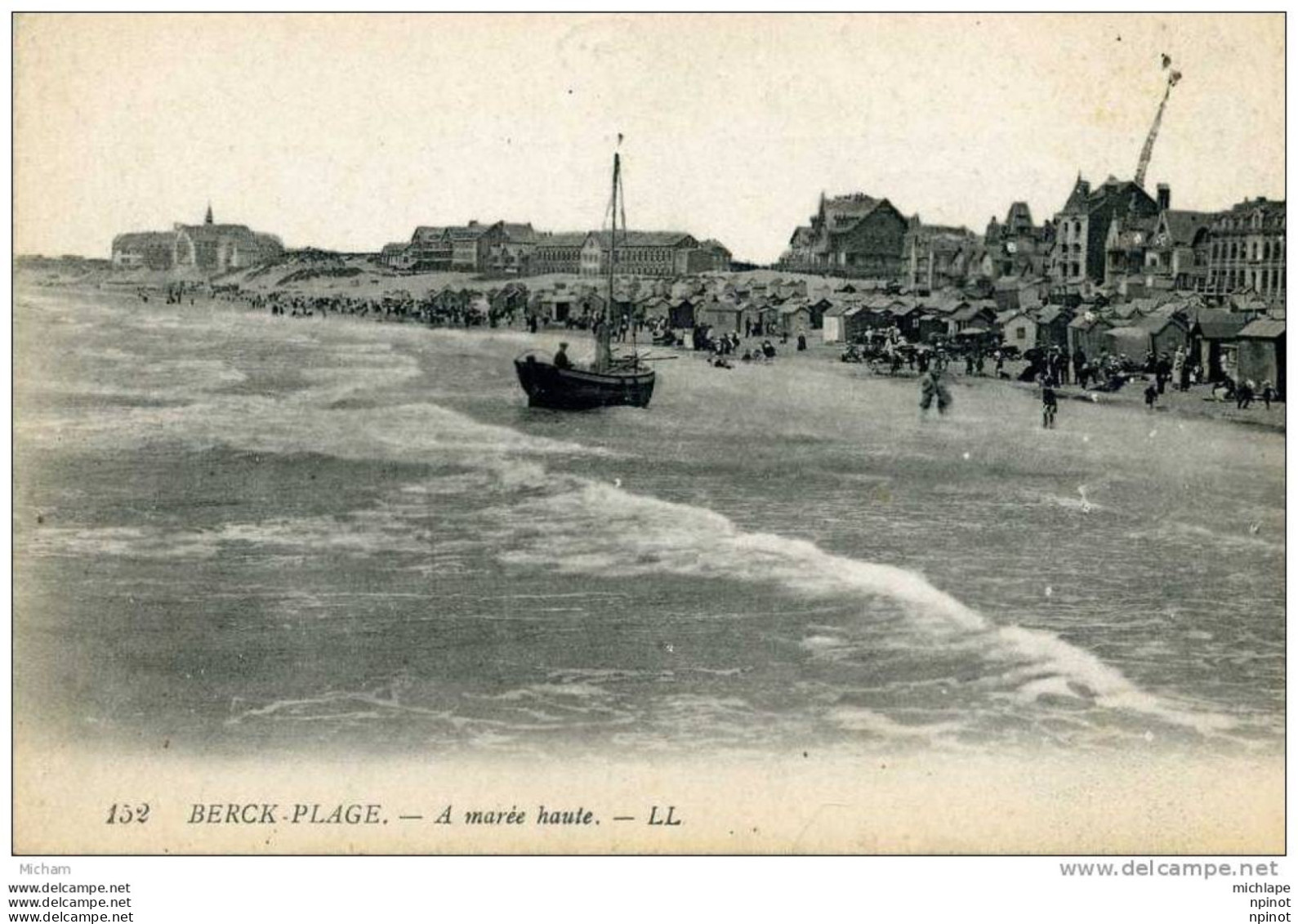 CPA 62 BERCK   LA PLAGE  A MAREE HAUTE  PARFAIT ETAT - Berck