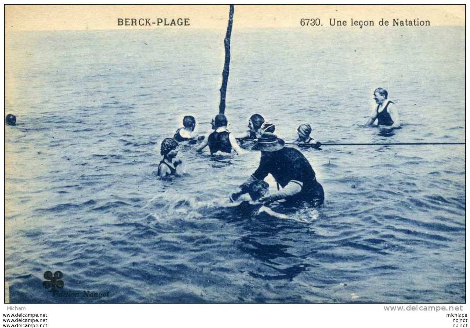 CPA 62 BERCK  UN LECON DE NATATION  ANIMATION  PARFAIT ETAT - Berck