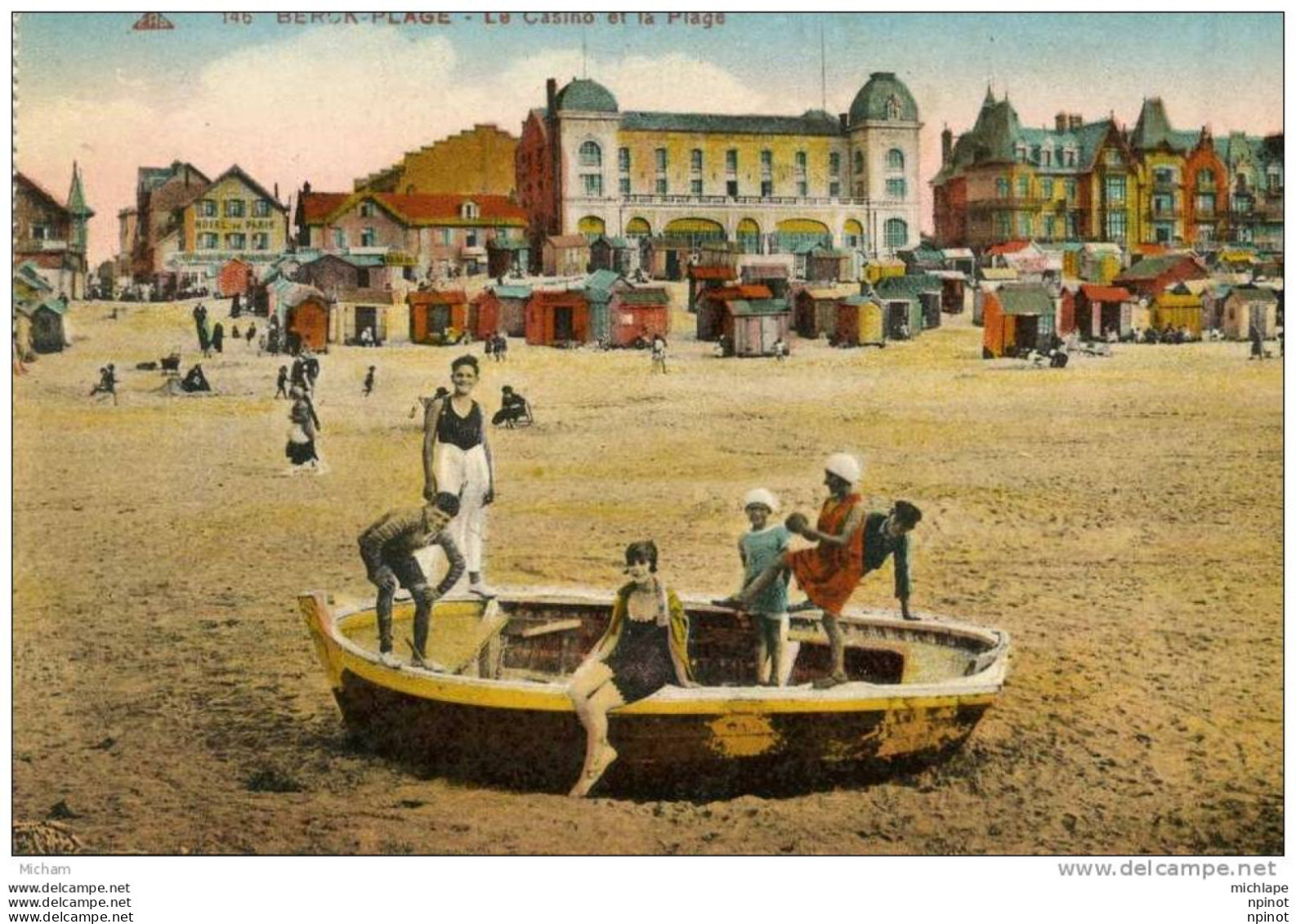 CPA 62 BERCK   LE CASINO ET  LA PLAGE  COULEURS  PARFAIT ETAT - Berck